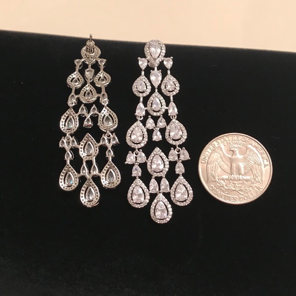 6ct Marquis Chandelier Earrings - Picture 9 of 12